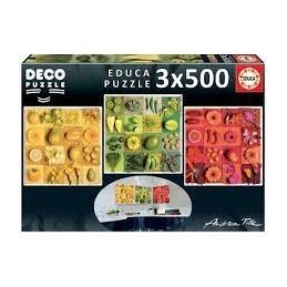 PUZZLE 3X500 EXOTIC FRUITS