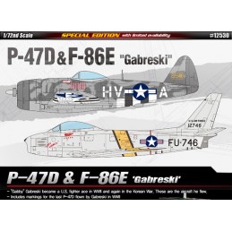 ACADEMY 1/72 P47D Y F-86E 